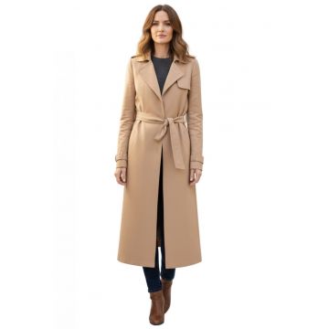 Trenci uni cu revere decupate Karen Millen -