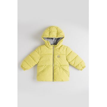 Geaca cu gluga si captuseala de blana sintetica