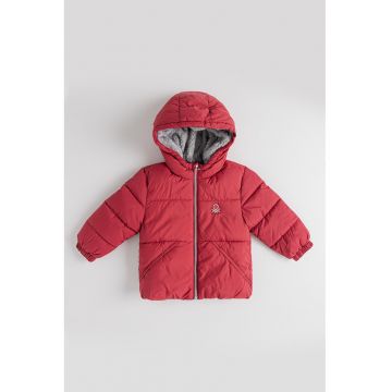 Geaca cu gluga si captuseala de blana sintetica