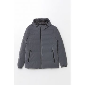 Geaca regular-fit cu gluga