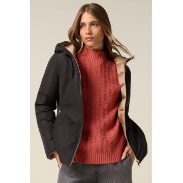 Geaca reversibila cu vatelina si gluga