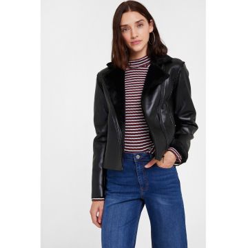Jacheta biker de piele ecologica