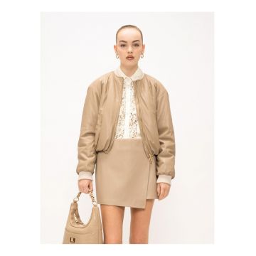 Jacheta bomber cu mansete si terminatie elastica Celeste Bomber