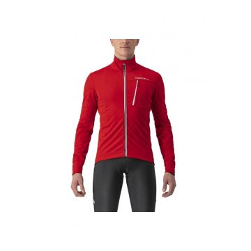 Jachetă ciclism bărbați  Go - roșie - rezistentă la
