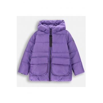 Jacheta de iarna uni cu gluga si buzunare -