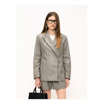 Jacheta din piele ecologica cu nasturi Edera