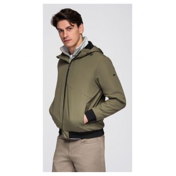 Jacheta usoara cu gluga si captuseala din plasa  C640