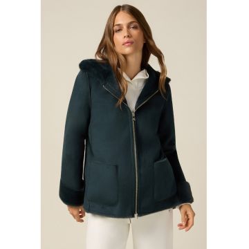 OLTRE - Jacheta cu fermoar si gluga