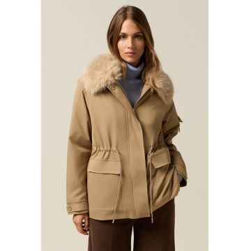 OLTRE - Jacheta cu garnitura din blana sintetica