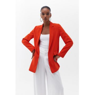 Sacou cu buzunare cu clapa - fara inchidere - Rosu