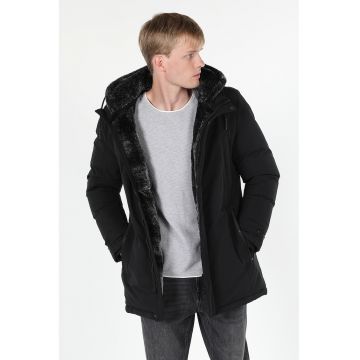 Geaca cu vatelina - gluga si buzunare oblice