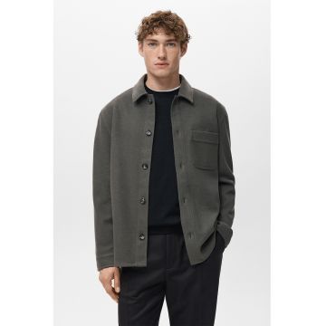 Jacheta-camasa cu buzunar pe piept - Gri