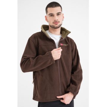 Jacheta din material fleece cu detaliu cu logo brodat Tamazonie
