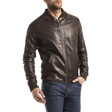 Jacheta din piele cu doua buzunare