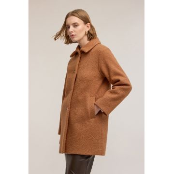 Palton cu buzunar oblic - Maro scortisoara