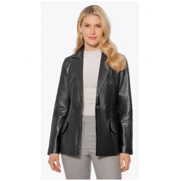 dama -  piele naturala - neagra