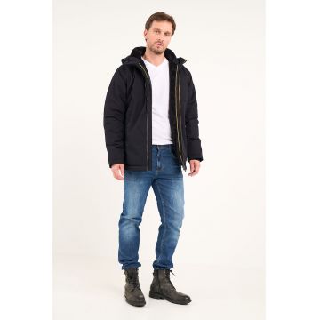 Geaca cu fermoar si captuseala de blana sintetica