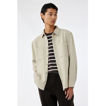 Jacheta-camasa uni cu capse - Bej deschis