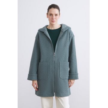 Jacheta cu gluga si fermoar