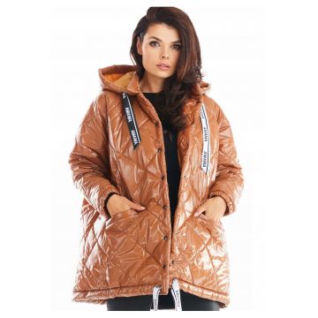 Jacheta dama matlasata - supradimensionata -  Poliester - Bej -