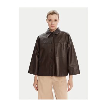 Jacheta de piele de dama  maro -