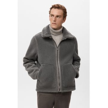 Jacheta din blana shearling sintetica
