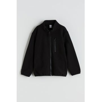 Jacheta din material fleece cu fermoar