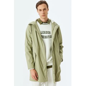 Jacheta parka slim fit cu gluga