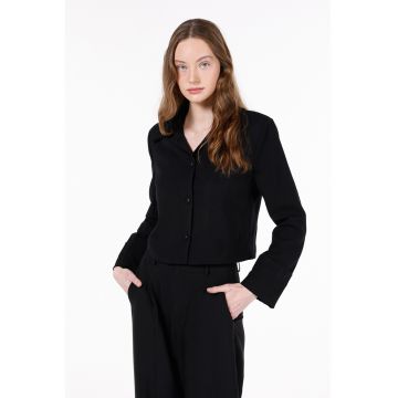 Jacheta regular fit cu decolteu in V