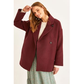 Palton cu maneci cazute - Rosu