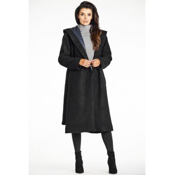 Palton dama A680 -  Poliester - Negru