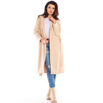 Palton dama - Poliester - Bej - Bej