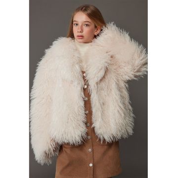 Palton fara inchidere - Alb