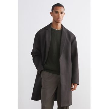 Trenci lejer cu nasturi - Maro inchis