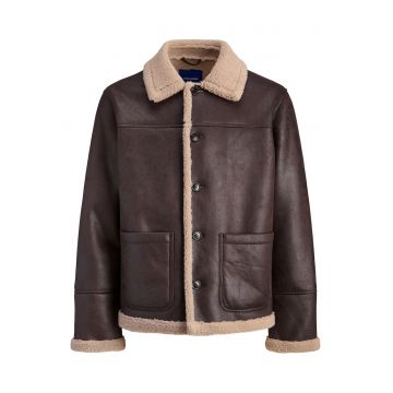 Geaca barbati  imitatie de piele - maro