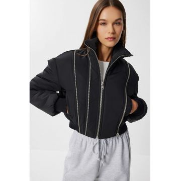 Geaca bomber - matlasata - Happiness Istanbul - neagra - textil