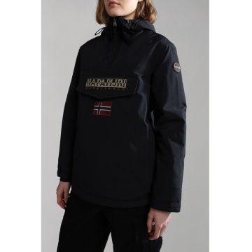 Geaca fara inchidere cu gluga Rainforest - Negru