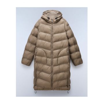 Geaca matlasata cu gluga Ega - Bej