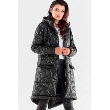 Geaca matlasata -  Poliester - Negru