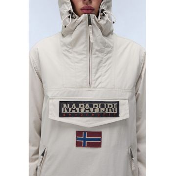 Geaca pull-on cu gluga Rainforest - Alb fildes