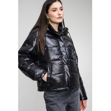 Geaca relaxed fit cu mansete elastice