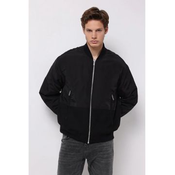 Jachetă bărbați  neagră - poliester