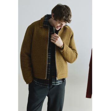 Jacheta-camasa cu fermoar - Verde masliniu