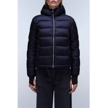 Jacheta cu gluga si aspect matlasat Aerons Rise - Bleumarin