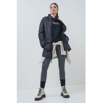 Jacheta regular-fit cu guler mediu - Negru