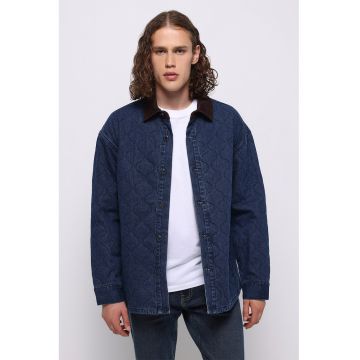 Jacheta supradimensionata din denim 016 Dean - Bleumarin