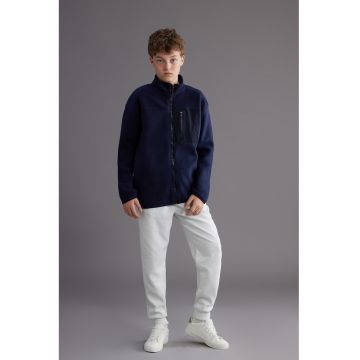 Jacheta uni cu fermoar - Bleumarin