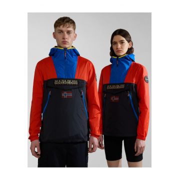 Jacheta unisex fara inchidere - impermeabila - cu design colorblock Rainforest -