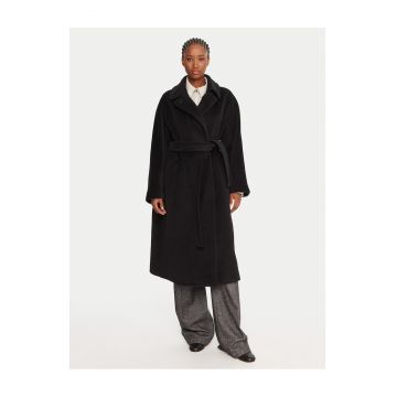 Palton de dama  negru - lana