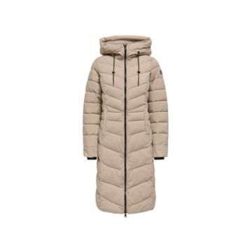 Palton de iarna dama -  Bej - Poliester reciclat